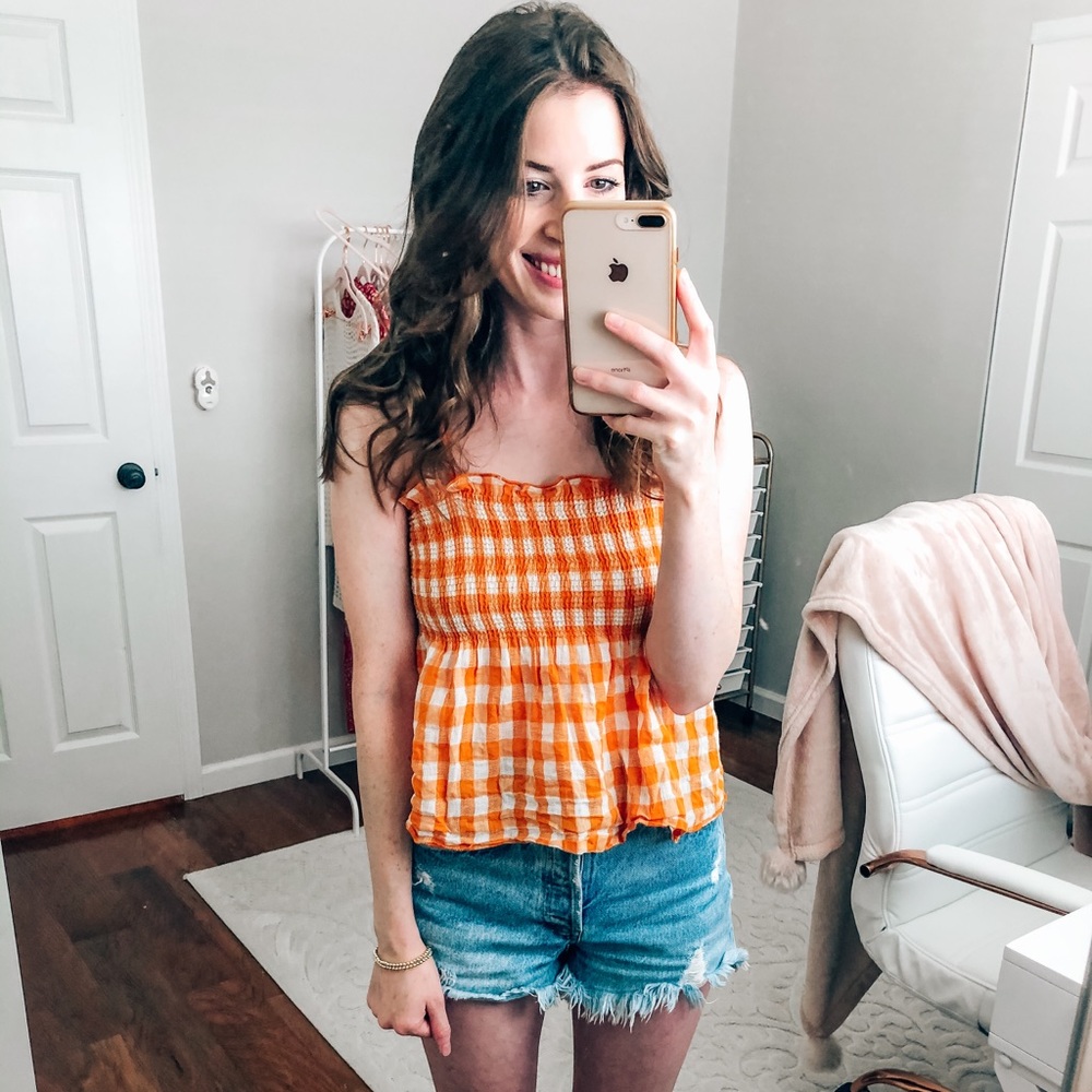 Gingham Cami Top